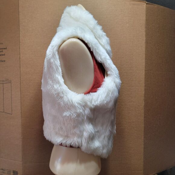 Daisy Fuentes White Faux Fur Vest - Size Medium NWT - Picture 4 of 9